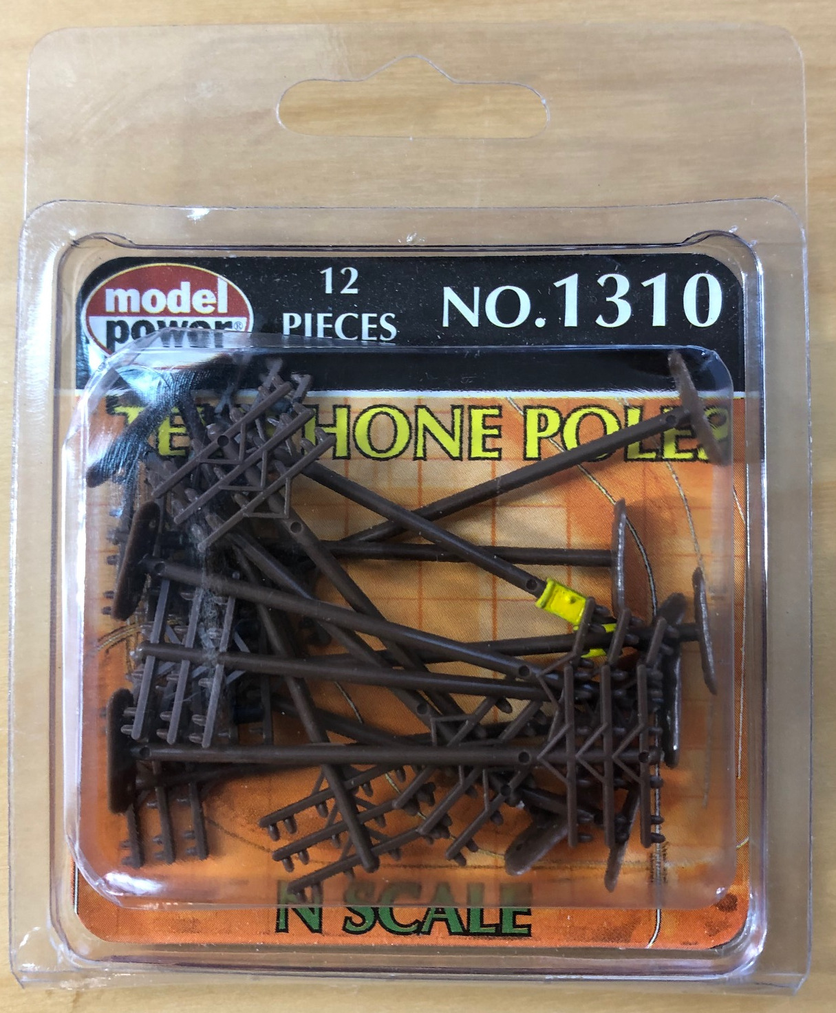 N Scale - Model Power - 2310 - Telephone Poles - Painted/Unlettered
