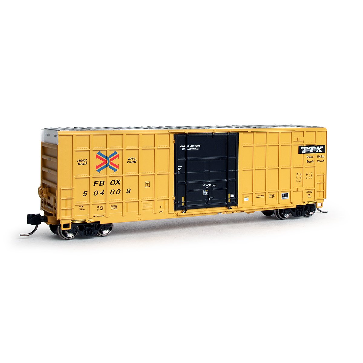 N Scale - ExactRail - EN-50711-5 - Boxcar, 50 Foot, Trinity 6275 Plug Door - TTX Company - 504146