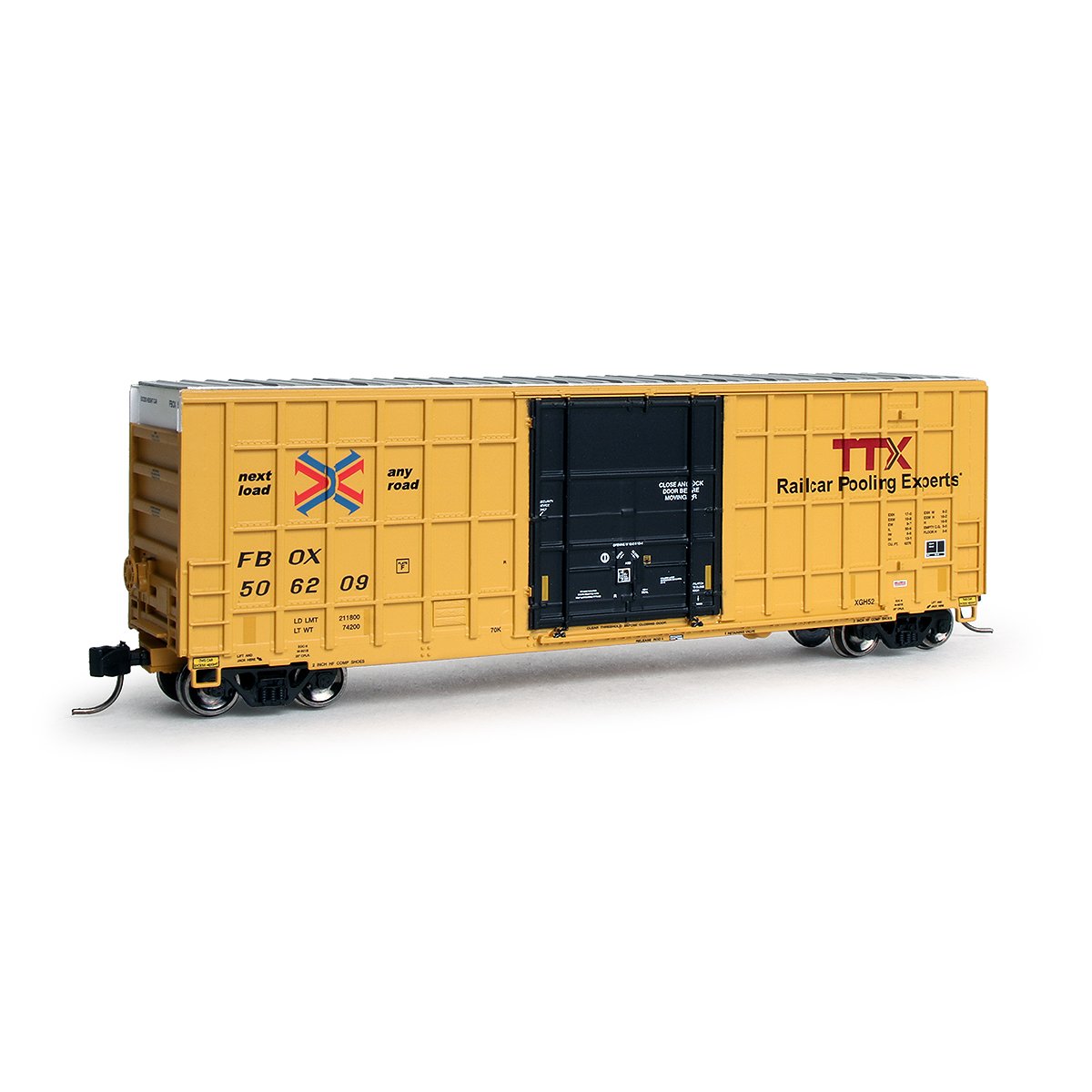 N Scale - ExactRail - EN-50712-9 - Boxcar, 50 Foot, Trinity 6275 Plug Door - TTX Company - 506300