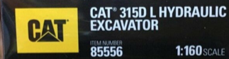 N Scale - Diecast Masters - 85556 - Hydraulic Excavator - Caterpillar