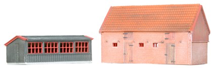 N Scale - Artitec - 14.134 - Chicken coop and pigsty - Undecorated