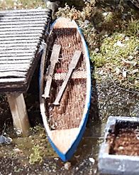 N Scale - Osborn Models - RRA-3006 - Wood Canoe - Scenery - 16’ Canoe