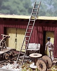 N Scale - Osborn Models - RRA-3058 - Wood Ladder - Undecorated - Ladders