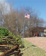 N Scale - Osborn Models - RRA-3094 - American Flag and Pole - Undecorated - United States Flag and Pole