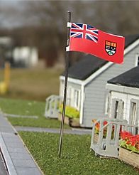 N Scale - Osborn Models - RRA-3111 - Canadian Red Ensign Flag and Pole - Undecorated - Canadian Red Ensign Flag and Pole