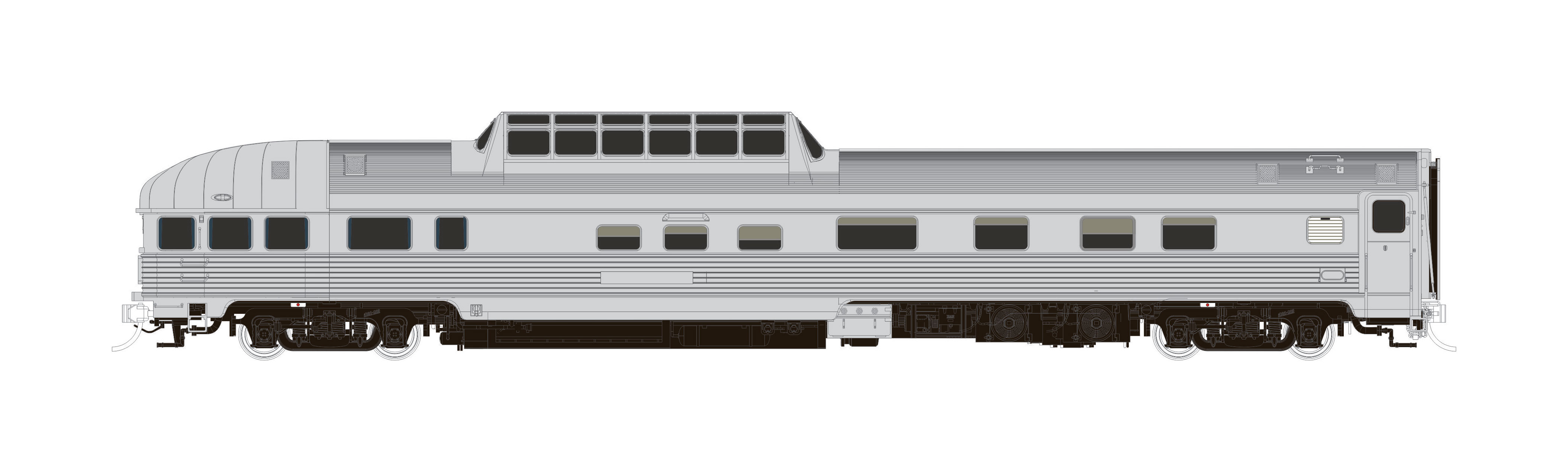 N Scale - Rapido Trains - 550007 - Passenger - Undecorated - 10-pack