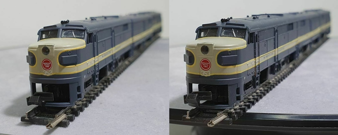 N Scale - Brawa - 1040 - Locomotive, Diesel, Alco FA/FB - Missouri Pacific - 352,  352 B, 353