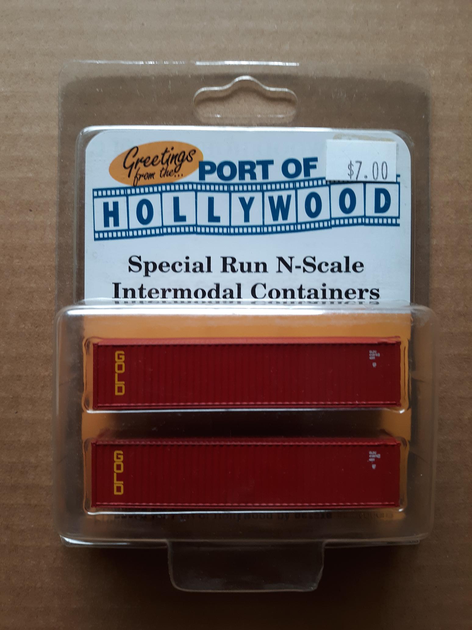 N Scale - Port of Hollywood - Gold - Container, 40 Foot, Corrugated, Dry - Gold Container - 418918, 418976