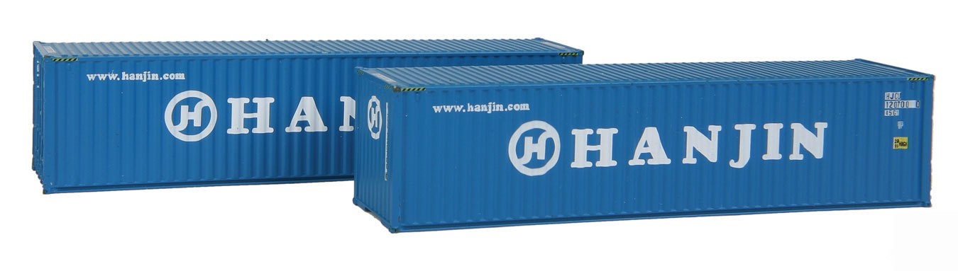 N Scale - Rolland - 599-101 - Container, 40 Foot, Corrugated, Dry - Hanjin - 120700 0