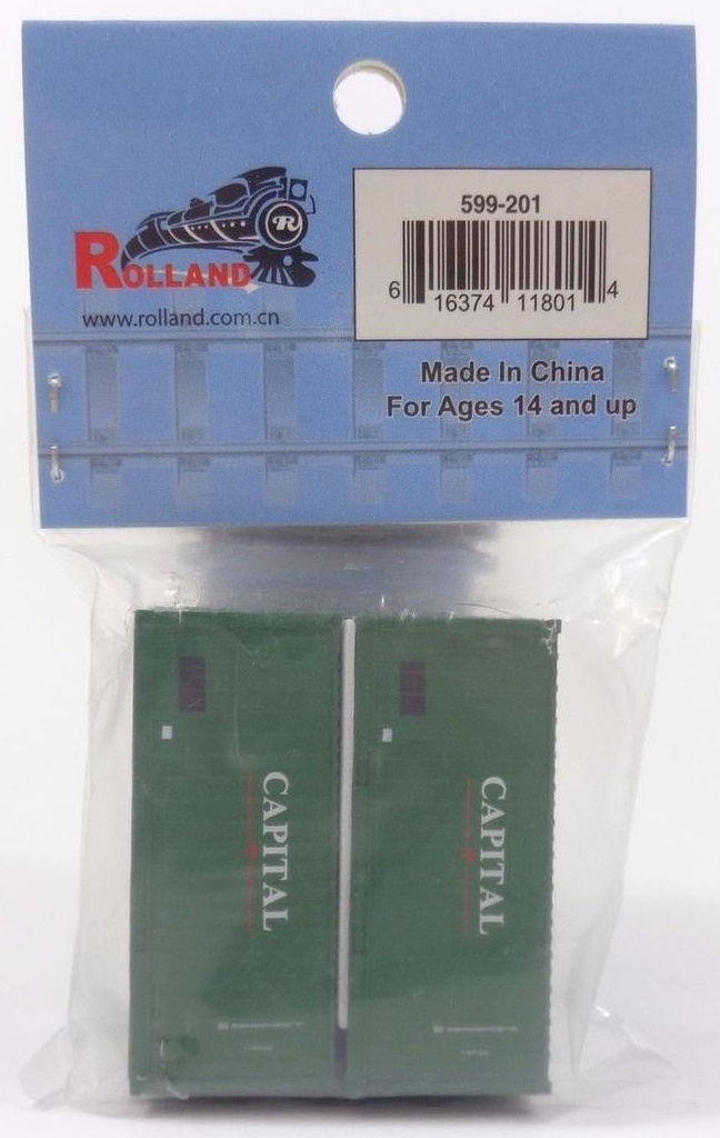 N Scale - Rolland - 599-201 - Container, 20 Foot, Corrugated, Dry - Capital - 203296 6