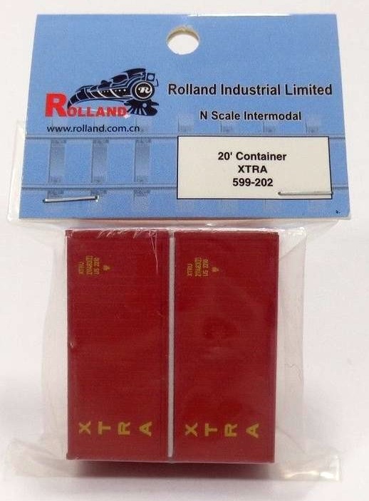 N Scale - Rolland - 599-202 - Container, 20 Foot, Corrugated, Dry - XTRA Lease - 211483 8
