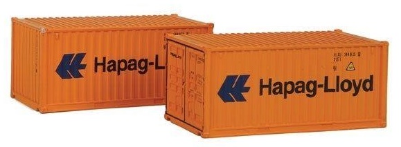N Scale - Rolland - 599-204 - Container, 20 Foot, Corrugated, Dry - Hapag-Lloyd - 344935 8
