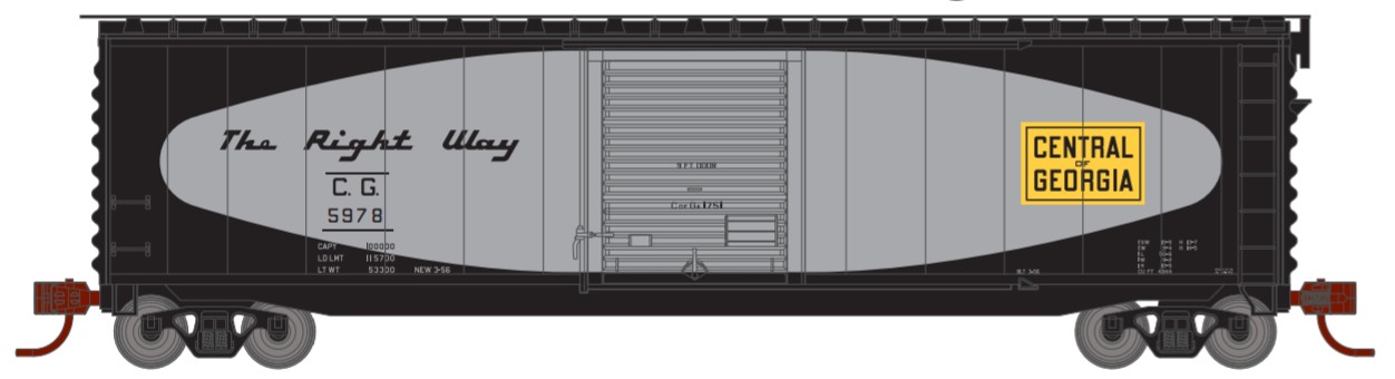 N Scale - Athearn - 2359 - Boxcar, 50 Foot, PS-1 - Central of Georgia - 5978