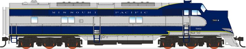 N Scale - Broadway Limited - 1662 - Locomotive, Diesel, EMD E6 - Missouri Pacific - 7003