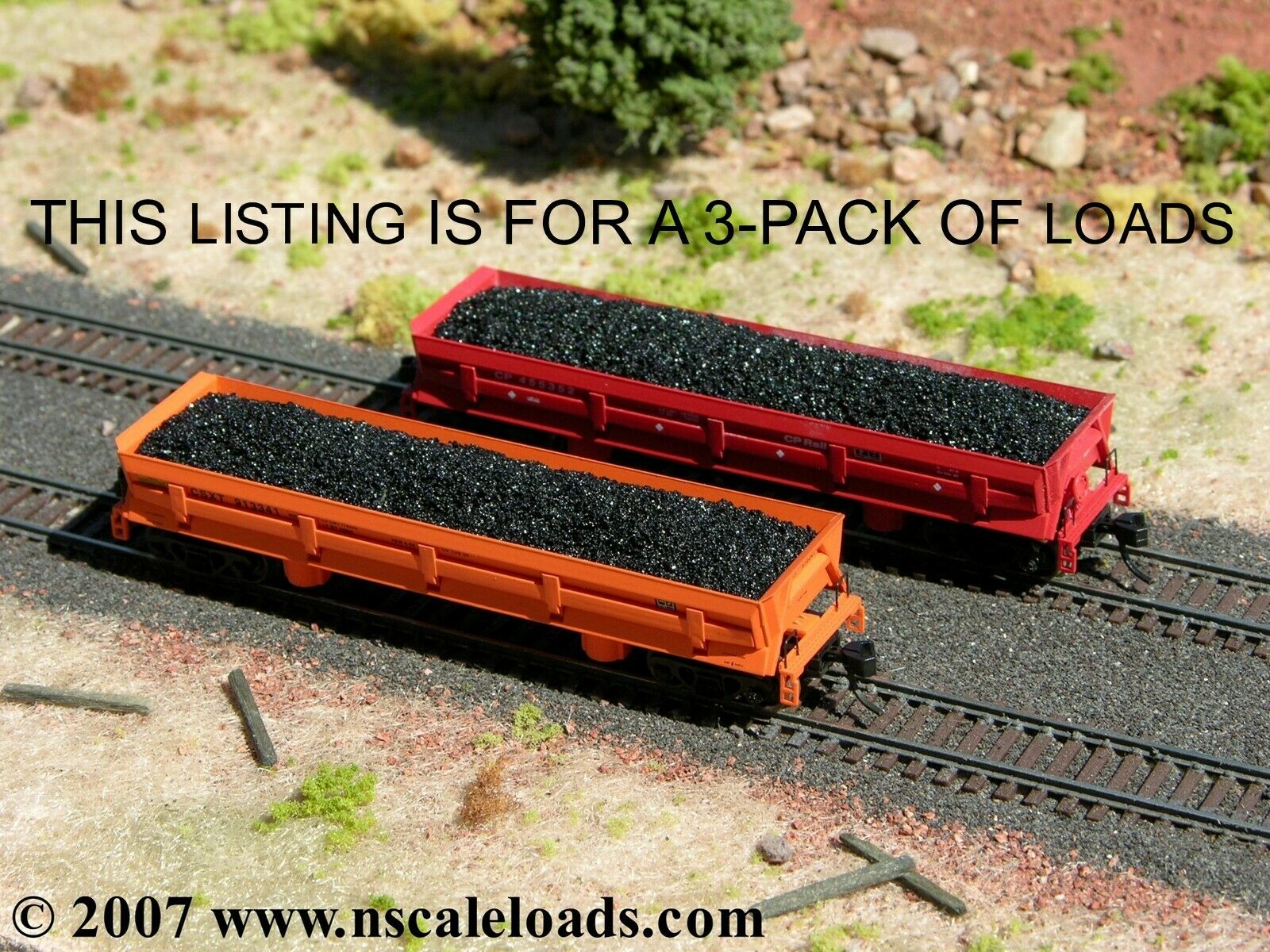 N Scale - Hay Bros - 4503-03-3 - Load - Painted/Unlettered - COAL LOAD (3-PACK)