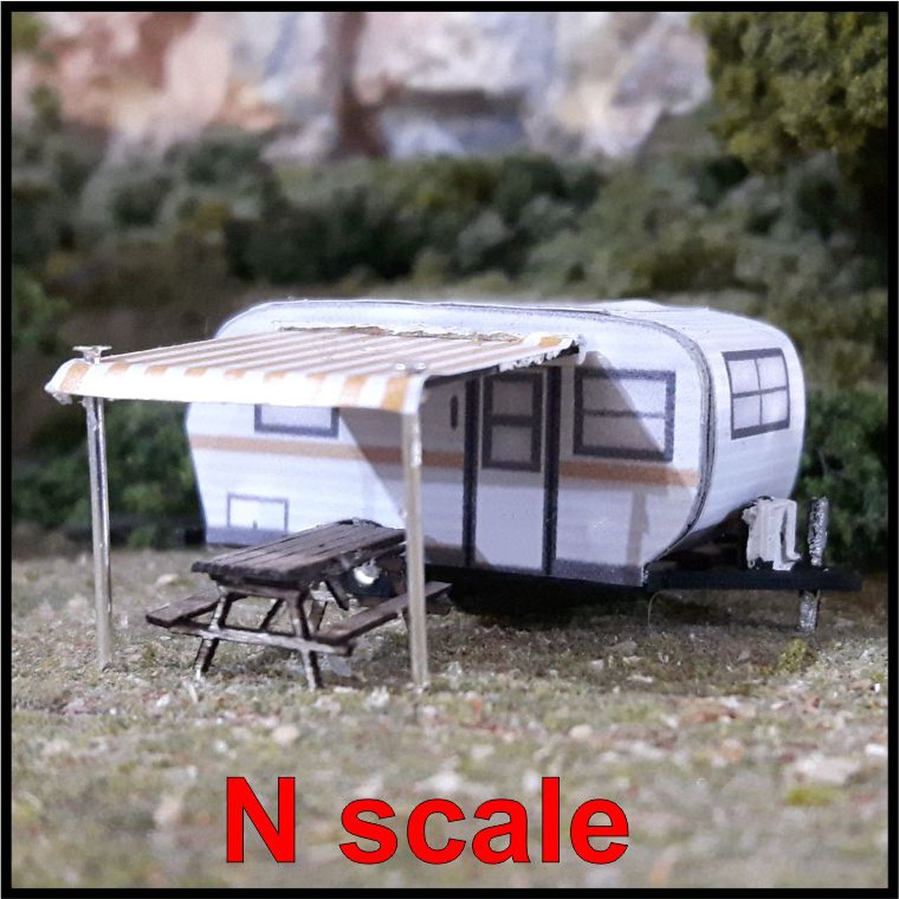 N Scale - Osborn Models - RRA-3126 - Travel Trailer - Undecorated - Travel Trailer