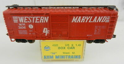 N Scale - AHM - 4332 - Boxcar, 40 Foot, Steel Combo Door - Western Maryland - 36041
