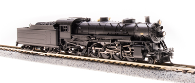 N Scale - Broadway Limited - 5986 - Locomotive, Steam, 2-8-2 Light Mikado - Undecorated - Undecorated