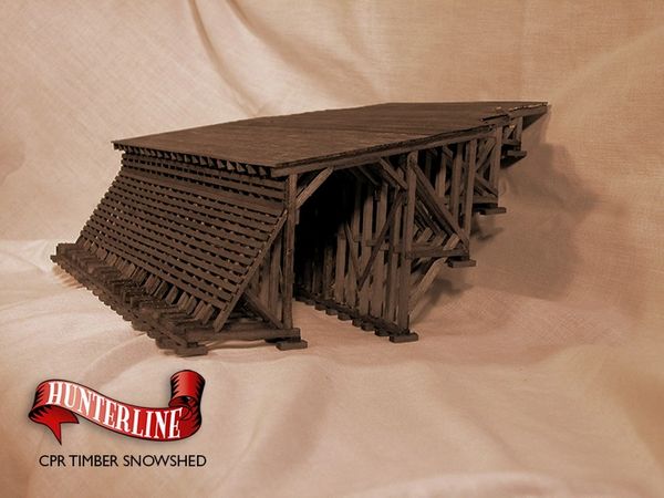 N Scale - Hunterline - HTLSHED - Structure, Wooden Snowshed - Bridges and Piers - CPR Timber Snowshed
