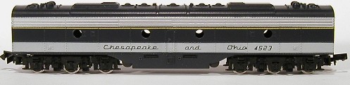 N Scale - Con-Cor - 0001-2770(01) - Locomotive, Diesel, EMD E8 - Chesapeake & Ohio - 4523