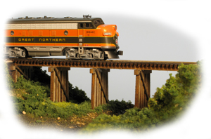 N Scale - Monroe Models - 9010 - Structure, Wooden Trestle Bridge - Railroad Structures - Hobo Creek Bridge