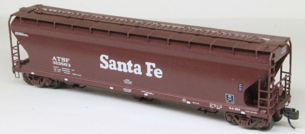 N Scale - Athearn - 6934 - Covered Hopper, 3-Bay, ACF 4600 - Santa Fe - 313863