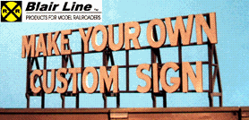 N Scale - Blair Line - 1550 - Signs - Commercial Structures - DIY Custom Sign