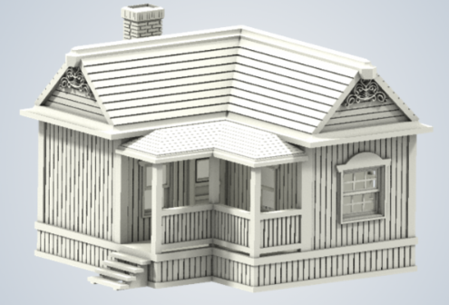 N Scale - B&T Model - Parsonage - Structures. American Old West - Religious Structures - Parsonage