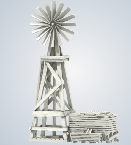 N Scale - B&T Model - Windmill - Structures. American Old West - Agricultural Structures - Windmill