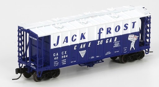N Scale - Athearn - 23046 - Covered Hopper, 2-Bay, GATX Airslide 2600 - Jack Frost - 42384