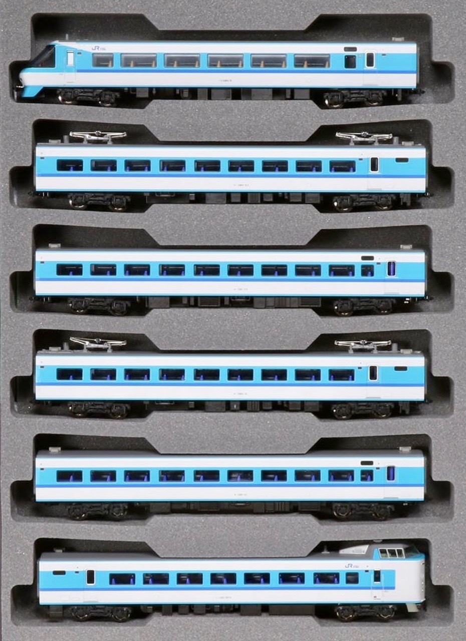 N Scale - Kato - 10-1641 - Passenger Train, Electric, Super Kuroshio Series 381 - Japan Railways West - 6-Pack