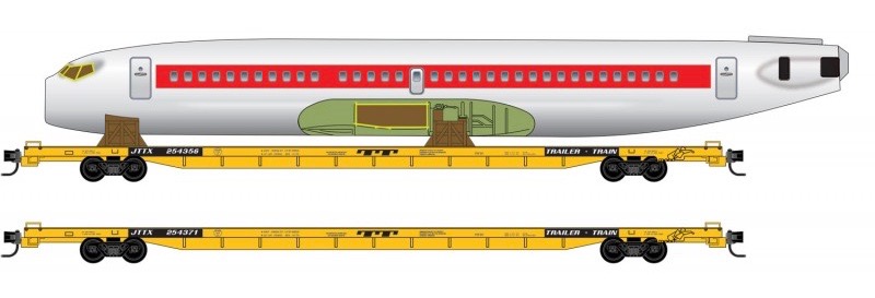 N Scale - Micro-Trains - 993 02 120 - TTX Fuselage 2-Pack - TTX Company - 2-Pack