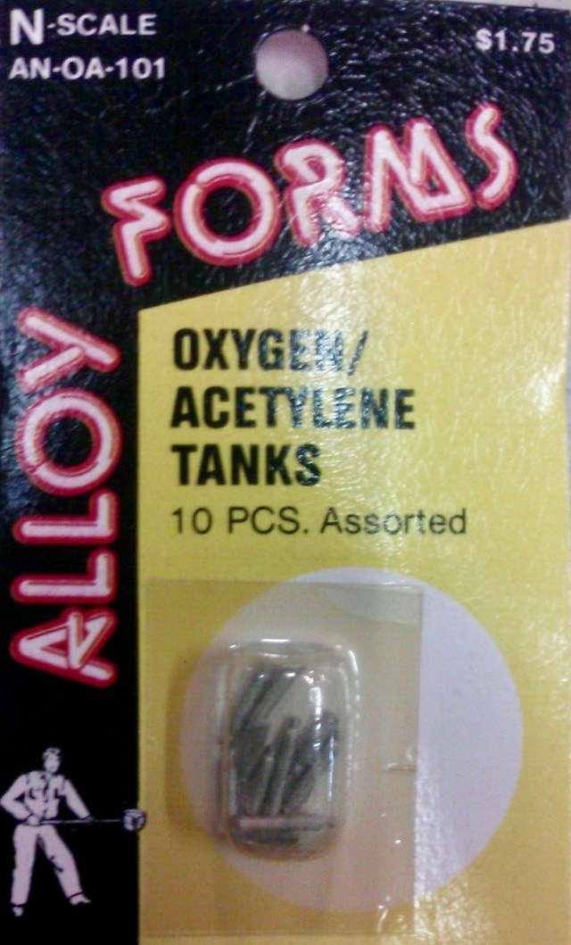 N Scale - Alloy Forms - AN-OA-101 - Oxygen Tanks - Undecorated