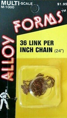 N Scale - Alloy Forms - M-1000 - Link Chain - Undecorated