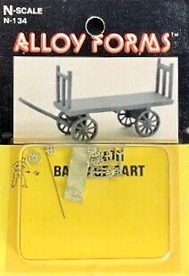N Scale - Alloy Forms - N-134 - Baggage Cart - Undecorated