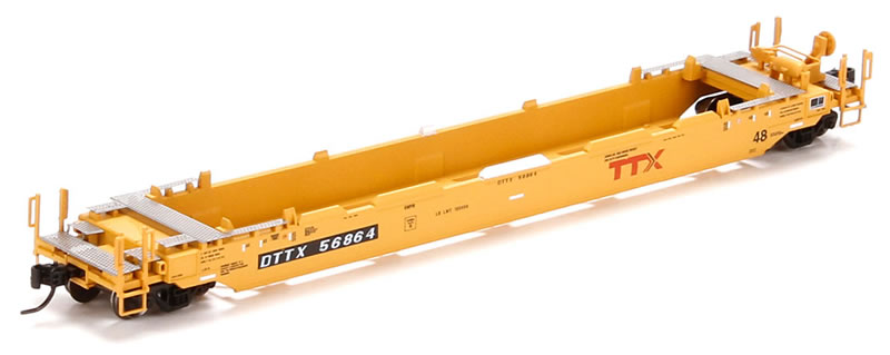 N Scale - Athearn - 23166 - Container Car, Single Well, Gunderson Husky Stack 48 - TTX Company - 56864