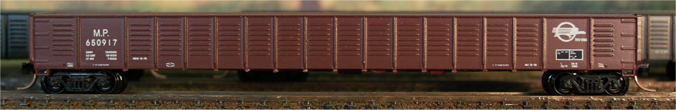 N Scale - LBF Company - 5355 - Gondola, 65 Foot, Mill - Missouri Pacific - 4 Different Available