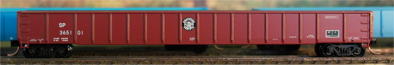 N Scale - LBF Company - 5363 - Gondola, 65 Foot, Mill - Southern Pacific - 4 Different Available