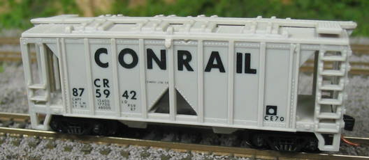 N Scale - V-Line - 768-4 - Covered Hopper, 2-Bay, ACF 36 Foot - Conrail - 875942