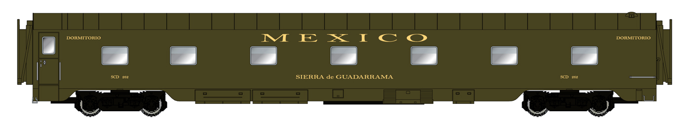 N Scale - Centralia Car Shops - CCS6868-02 - Passenger Car, Lightweight, Sleeper, 13 Double Bedroom - Ferrocarriles Nacionales de México - Sierra Gorda