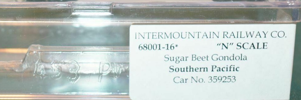 N Scale - InterMountain - 68001-16 - Gondola, Sugar Beet - Southern Pacific - 359253