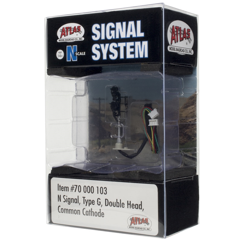 N Scale - Atlas - 70 000 103 - Signal System, Double Head, Type G - Painted/Unlettered - Signal Type G [Double Head]