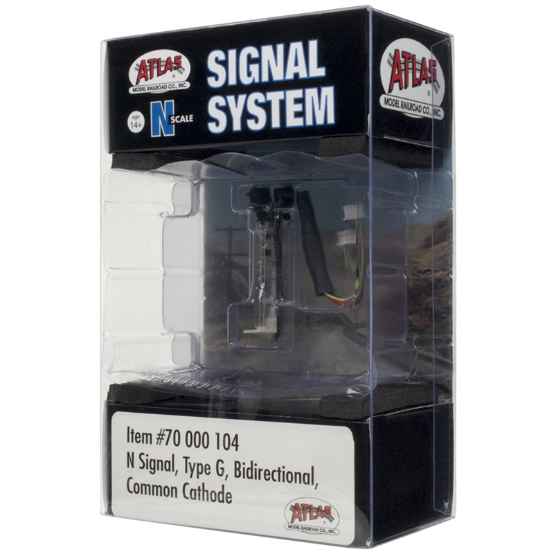 N Scale - Atlas - 70 000 104 - Signal System, Bi-Directional, Type G - Painted/Unlettered - Signal Type G [Bi-Directional]