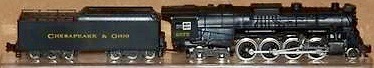 N Scale - Röwa - 6003 - Locomotive, Steam, 2-8-4 Berkshire - Chesapeake & Ohio - 2675