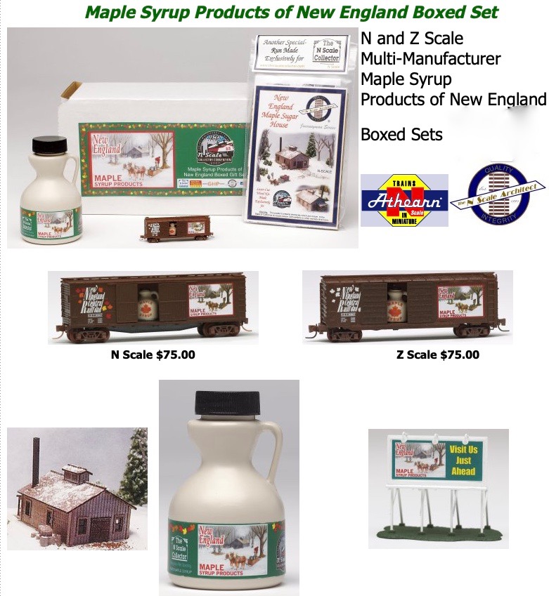 N Scale - Micro-Trains - NSC MTL 07-93 - Maple Syrup Products of New England Boxed Set - New England Central - 80807