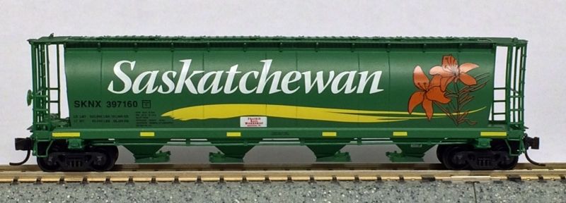 N Scale - North American Railcar - 11-10001011-03 - Covered Hopper, 4-Bay, Cylindrical HS 4550 - Saskatchewan Grain Car - 397174