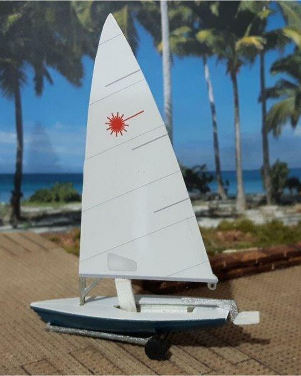 N Scale - Osborn Models - RRA-3129 - Dinghy Sailboat - Undecorated - Dinghy Sailboat