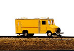 N Scale - JL Innovative - 2031 - Equipment, MOW, Inspection Van - Undecorated - Box Van High Rail Inspection