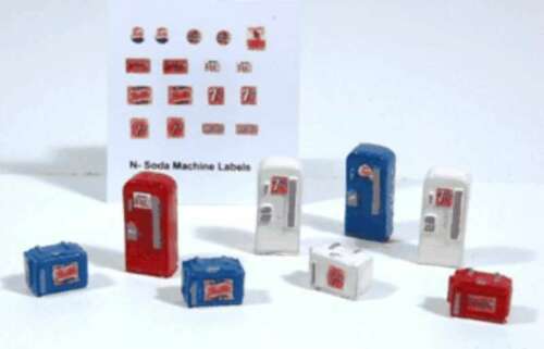 N Scale - JL Innovative - 2191 - Accessory. Soda Machine, Vending - Painted/Unlettered - 8-Pack