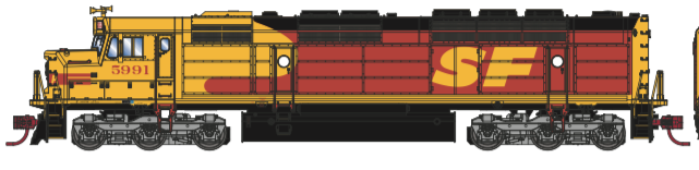 N Scale - Athearn - 15285 - Locomotive, Diesel, EMD FP45 - Santa Fe - 5998